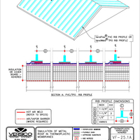 VF251A Simulation of Metal Roof in Thermoplastic Membrane