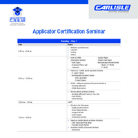 CREW Training  Applicator Certification Seminar Agenda