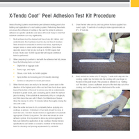 X-Tenda Coat Peel Adhesion Test Kit Procedures