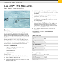 CAVGRIP PVC Accessories Technical Data Bulletin TDB