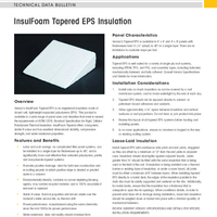 InsulFoam Tapered EPS Technical Data Bulletin TDB