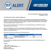 Carlisle SynTec Systems Announces New Gray PS Elastoform and Universal Sealant