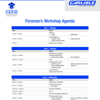 CREW Training  Foremans Workshop Agenda