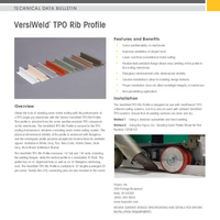 VersiWeld TPO Rib Profile Technical Data Bulletin TDB