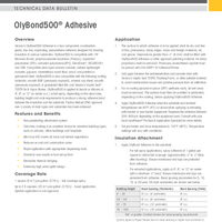 OlyBond500 Adhesive Technical Data Bulletin