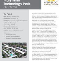 Marymont Technology Park - San Antonio TX VersiWeld TPO and VacuSeal Project Profile