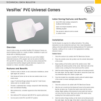 VersiFlex PVC Universal Corners Technical Data Bulletin