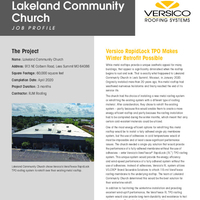 Lakeland Church  Lees Summit MO  RapidLock TPO Installation Job Profile