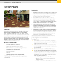 Rubber Pavers - Interlocking Technical Data Bulletin