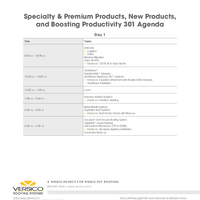 CREW Training  Specialty  Premium Products New Products and Boosting Productivity 301 Agenda