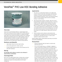 VersiFlex PVC LowVOC Bonding Adhesive Technical Data Bulletin TDB
