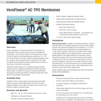 VersiFleece AC TPO Membrane Technical Data Bulletin TDB