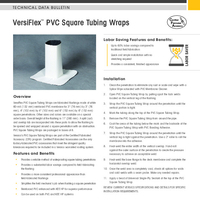 VersiFlex PVC Square Tubing Wrap Technical Data Bulletin TDB