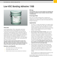 LowVOC Bonding Adhesive 1168 Technical Data Bulletin TDB