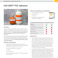 CAVGRIP PVC Adhesive Technical Data Bulletin TDB