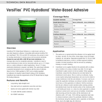 VersiFlex PVC HydroBond WaterBased PVC Adhesive Technical Data Bulletin TDB