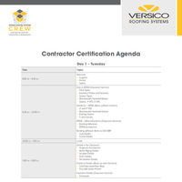 CREW Training  Contractor Certification Seminar Agenda