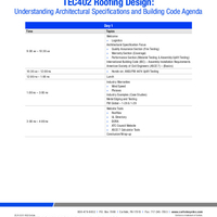 CREW Training  Understanding Design Criteria 401 Agenda