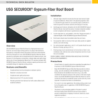 USG SECUROCK GypsumFiber Roof Board Technical Data Bulletin TDB