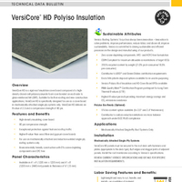 VersiCore HD Polyiso Insulation Technical Data Bulletin TDB